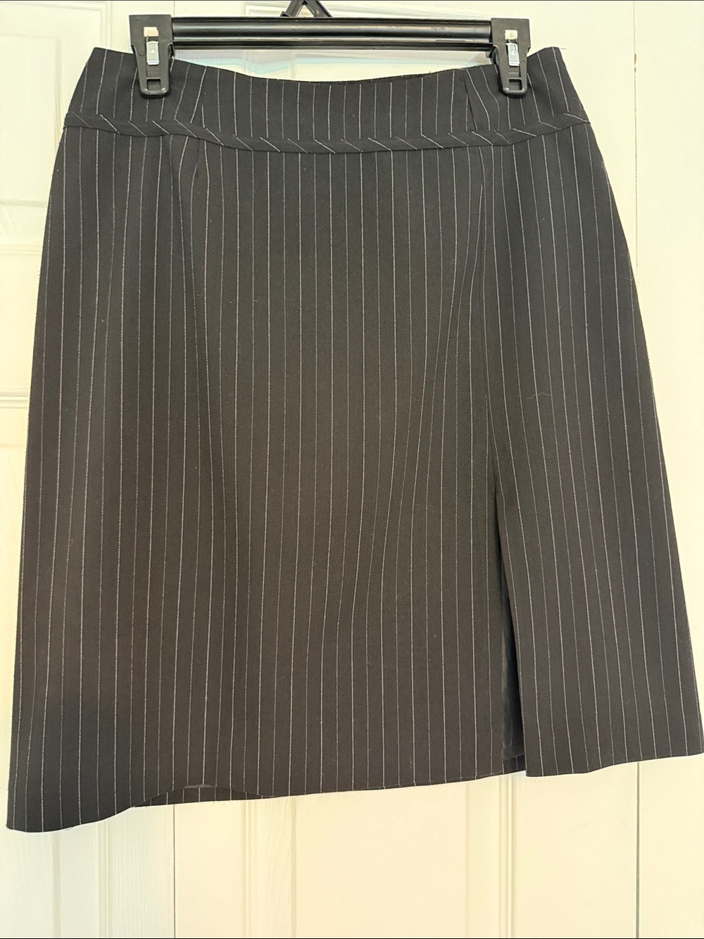 Jessica Black Pinstripe Office Pencil Skirt